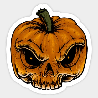 Skull Pumpkin Sticker